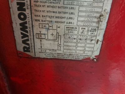 Raymond stand up electric forklift
