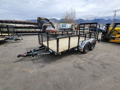 2026 PJ Trailers 7X14 UL 10K with 2' Sides and Rea
