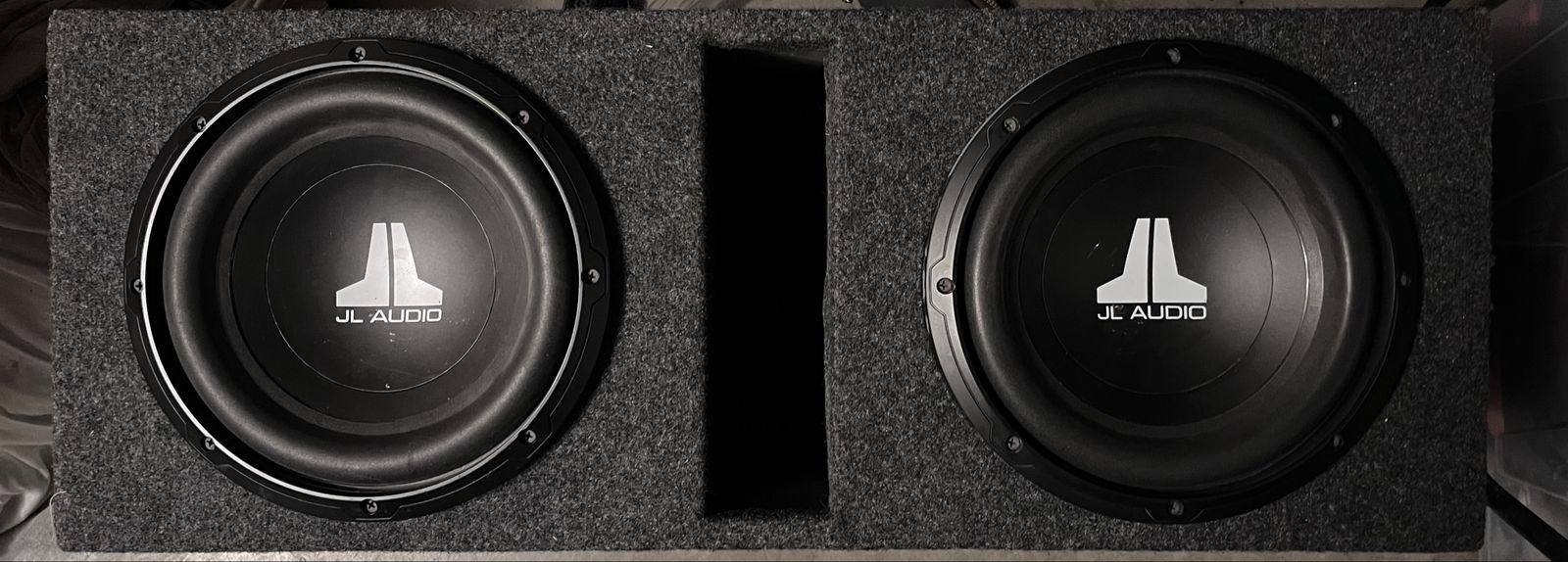 JL Audio Dual Subwoofer with Custom Ported Box - 10inch subs in ported box.