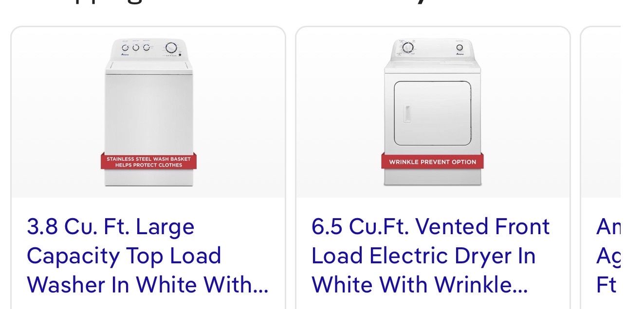 AMANA WASHER & DRYER 2025 $900