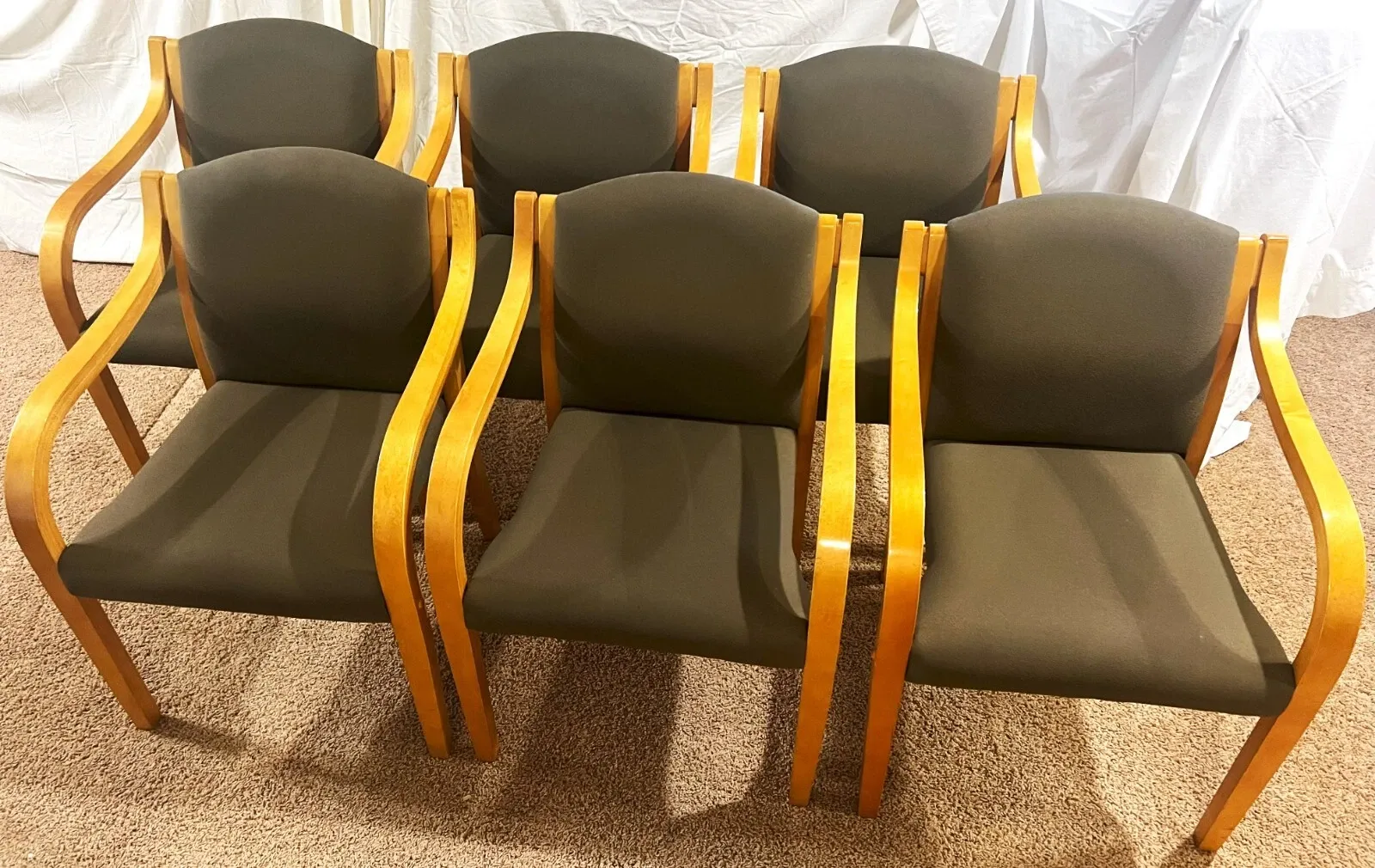 SIX (6) Paoli BENTWOOD DINING / CONFERENCE Thonet-style VG Cond. Made in USA