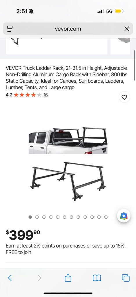 VEVOR Truck Ladder Rack