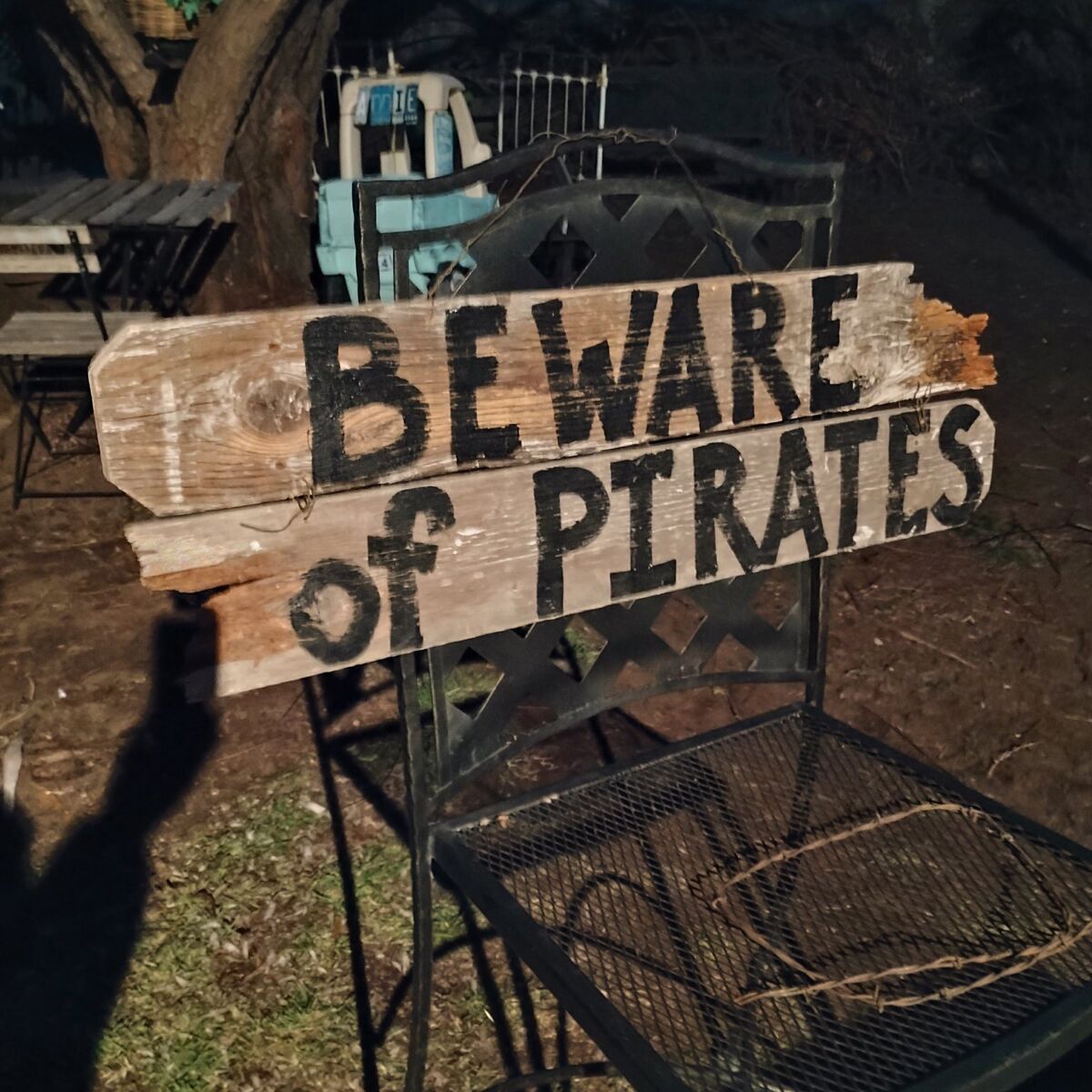 Custom Wooden Beware of Pirate Sign/Decor