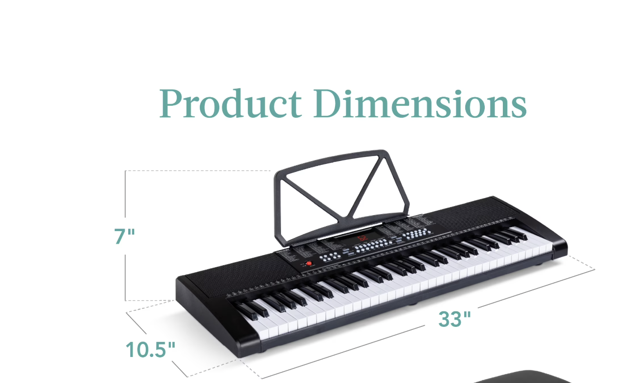 Brand new 61-Key Beginners Electronic Keyboard Piano