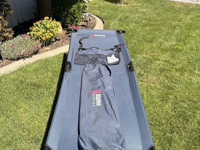 Alpine Design 6ft Aluminum Frame Camping Cot with Carry Bag and Accessory Bag