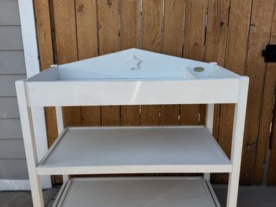 White Wooden Baby Changing Table