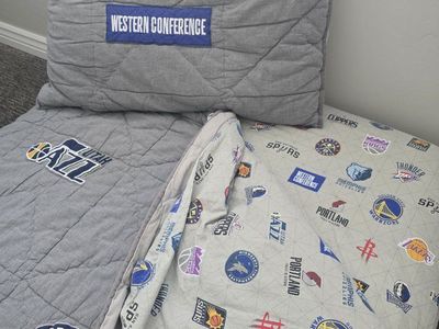 NBA Western & Eastern Conference Quilted Bedding Set (Twin) with Team Logos