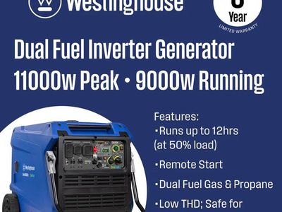 Brand new 11000 Watt Westinghouse Inverter