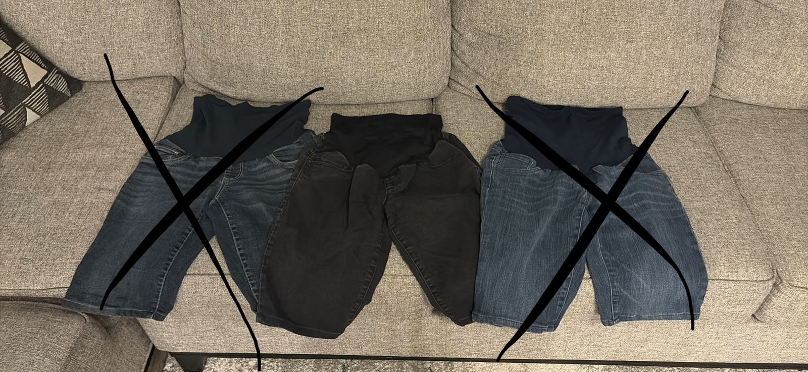Maternity Jeans Black, Full Panel, Size 10