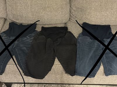 Maternity Jeans Black, Full Panel, Size 10