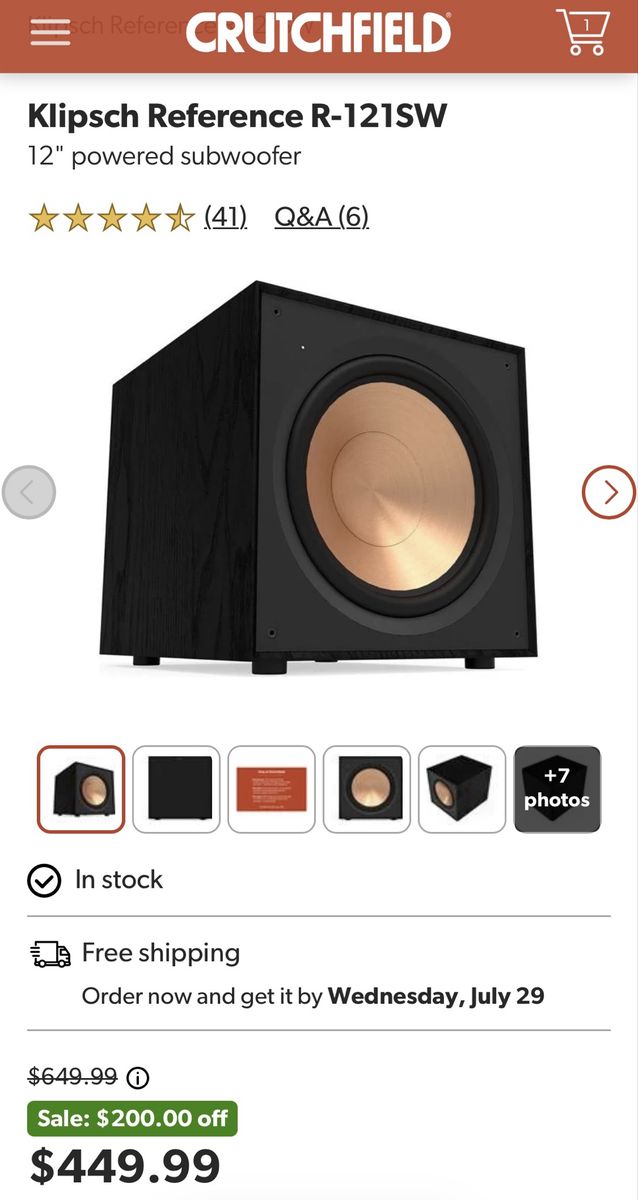 Klipsch R125W subwoofer pair