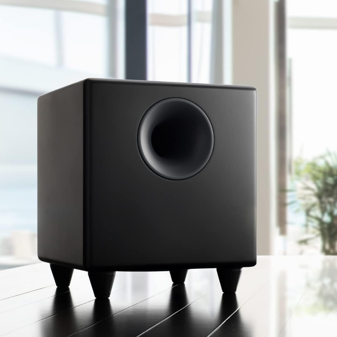 Audioengine S8 250W Powered Subwoofer, Built-in Amplifier - Wired - Black