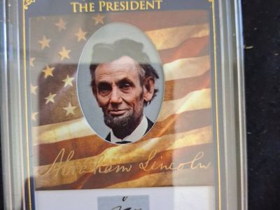 A Word From POTUS 2025 Abraham Lincoln Authentic Handwritten Word Card.
