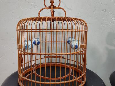 Vintage Chinese decorative Bamboo Bird Cage