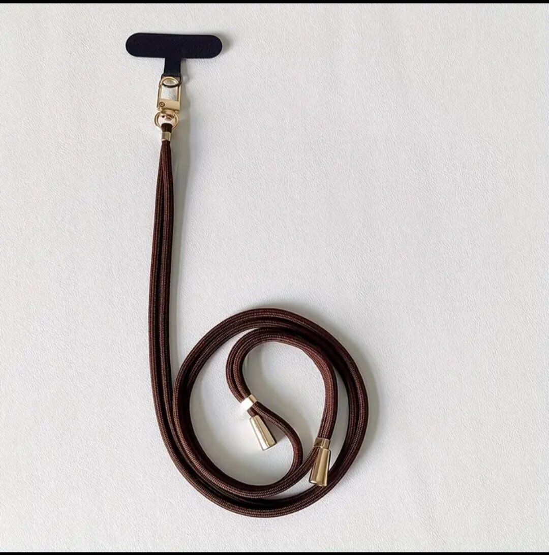 Adjustable phone lanyard to wear over the shoulder