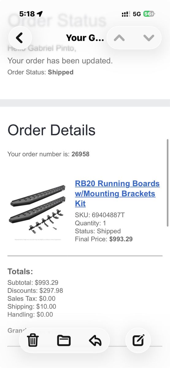 Go Rhino RB20 Running Boards w/ Mounting Brackets Kit - Fits 2019-2023 Crew Cab Trucks