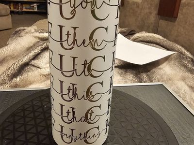 Custom Insulated Stainless Steel Tumbler with Bold Text Design