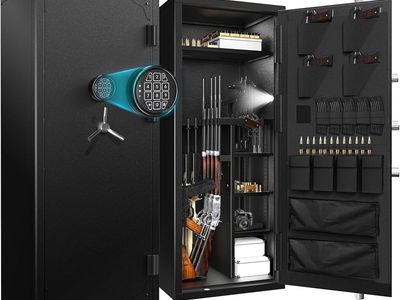 Large Rifle Safe, 30-Gun Rack, Silent/LED Unassembled
