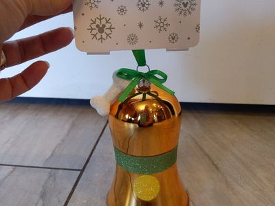 Disney Pluto Bell Christmas Ornament Glass