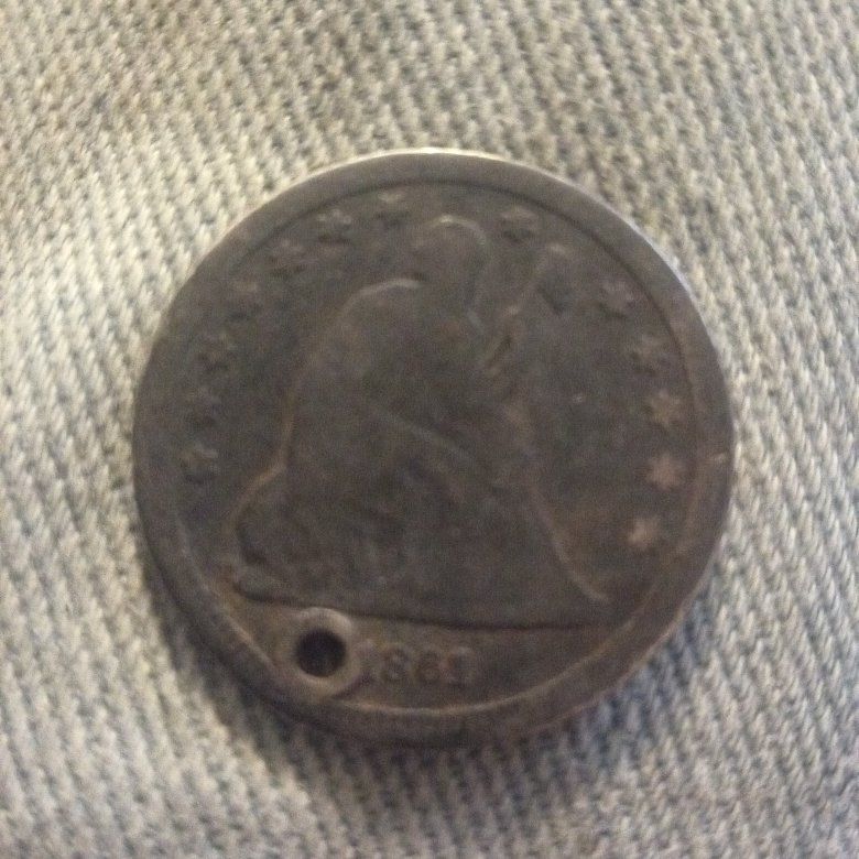 1861 San Francisco seated quarter coin read below