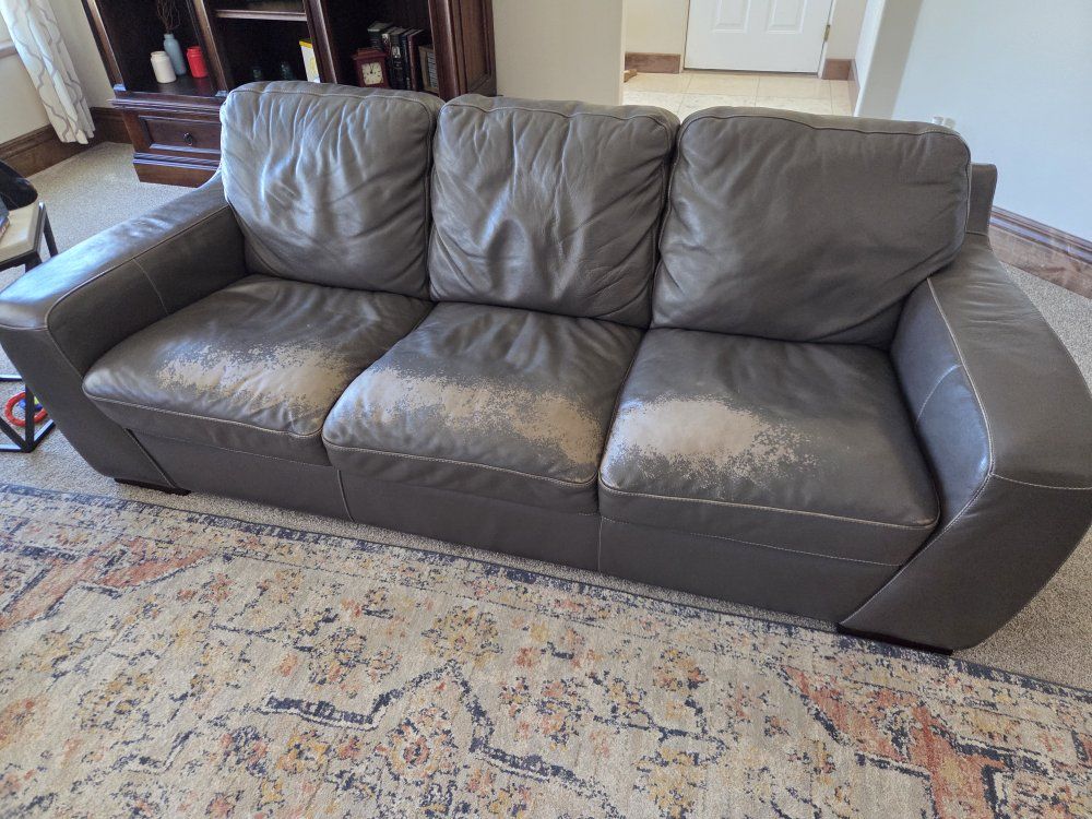 top grain leather couch and loveseat