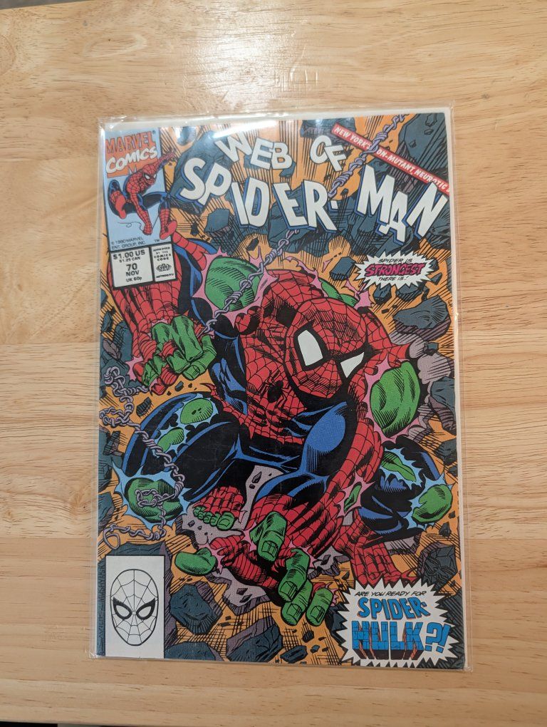 Web of Spider-Man #70 (1990) Spider-Hulk Marvel
