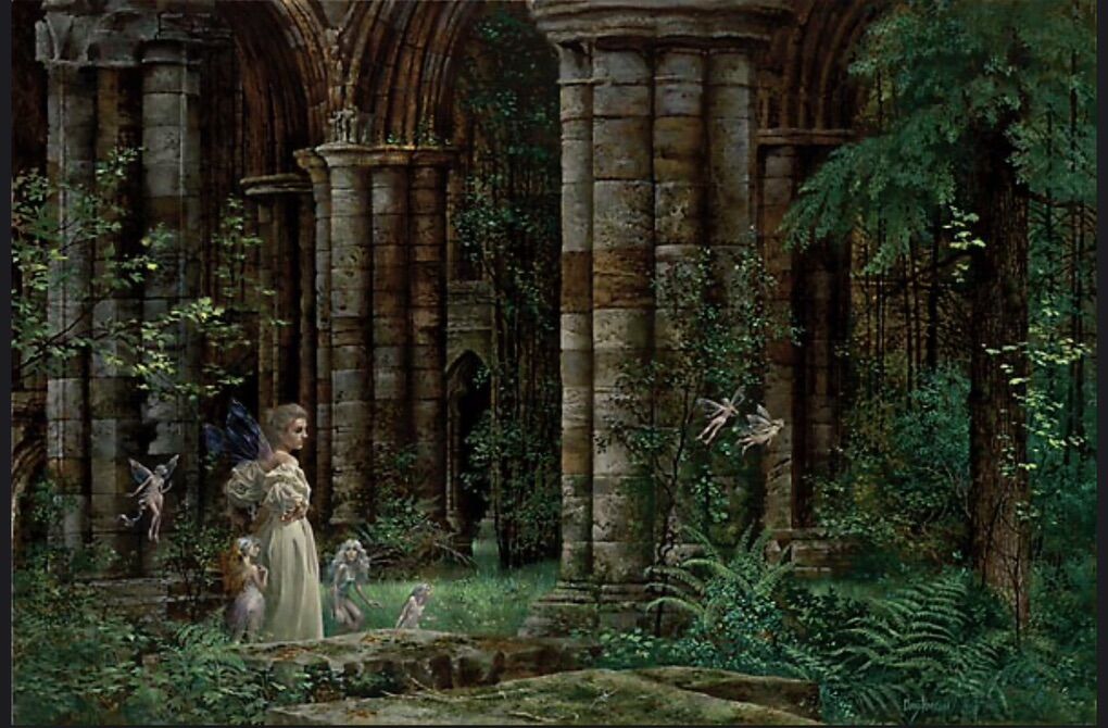 Rare Framed Fine Art Print: Queen Mab In The Ruins