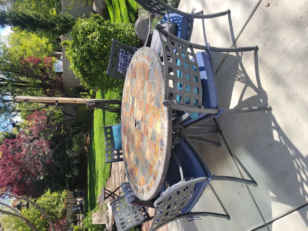 Patio table with 6 chairs