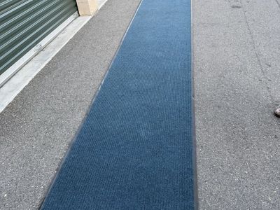 Apache Rib Williamsburg Blue 3 ft. x 60 ft. Non-Slip Indoor Commercial floor Mat