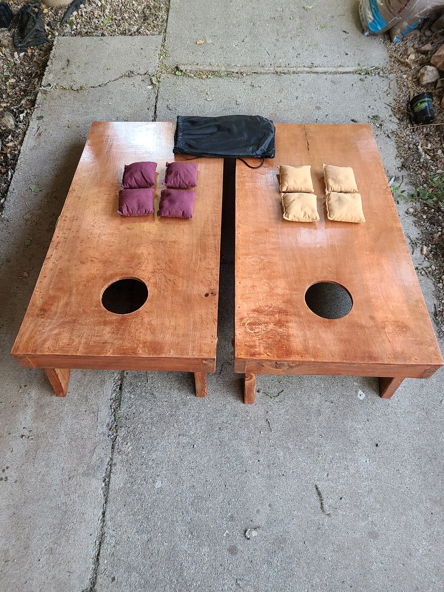Cornhole boards and bags
