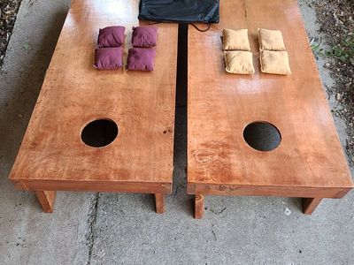 Cornhole boards and bags