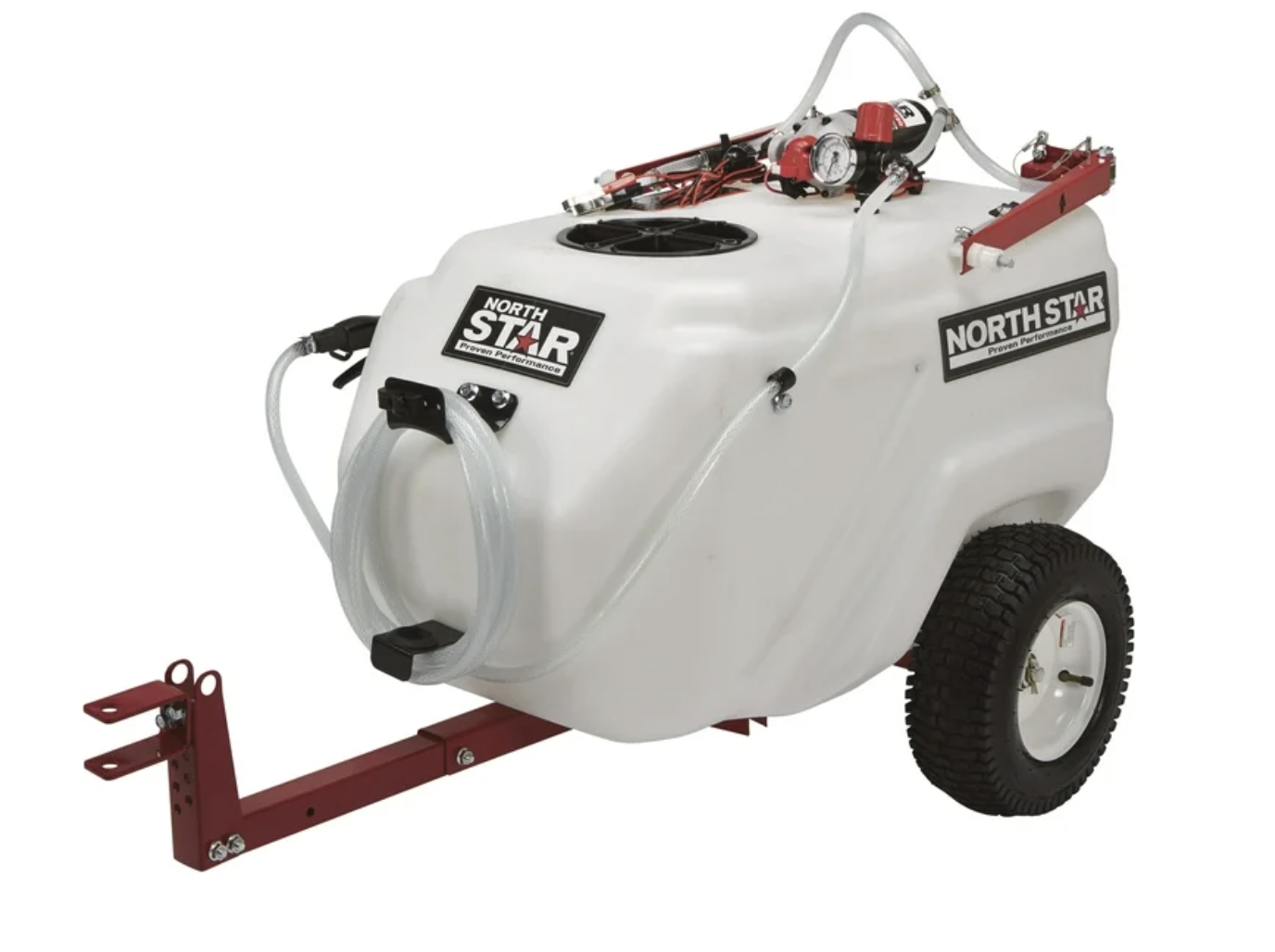 New in Box NorthStar Tow-Behind Trailer Boom Broadcast and Spot Sprayer, 31 Gallons, 2.2 GPM, 12 Volt DC