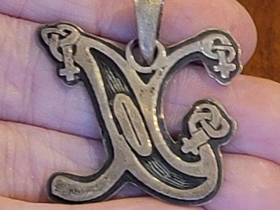 Sterling Silver Xena Warrior Princess Pendant Studios USA Signed Rare Find