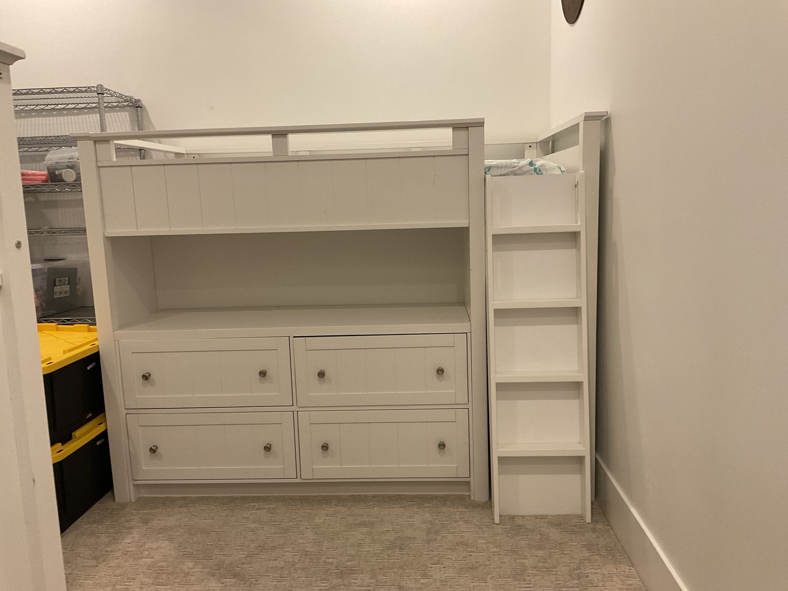 Twin Loft Bed with Desk, & SECRET COMPARTMENT
