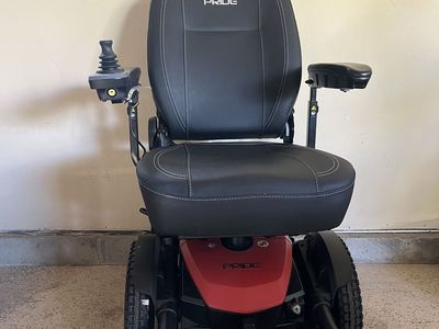 Pride Mobility Jazzy EVO 613Li Power Wheelchair - Red, 6-Wheel Drive, Lithium Battery