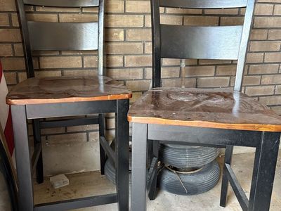 Set of 2 Wood Counter-Height Bar Stools – $75 OBO