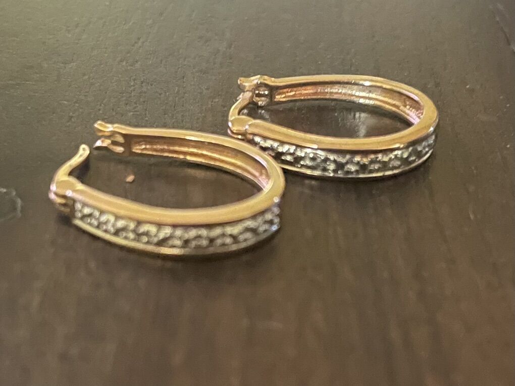 Gold & Silver Tone Sterling Silver Earrings