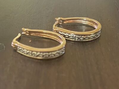 Gold & Silver Tone Sterling Silver Earrings