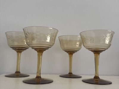 Antique Amber Stemware