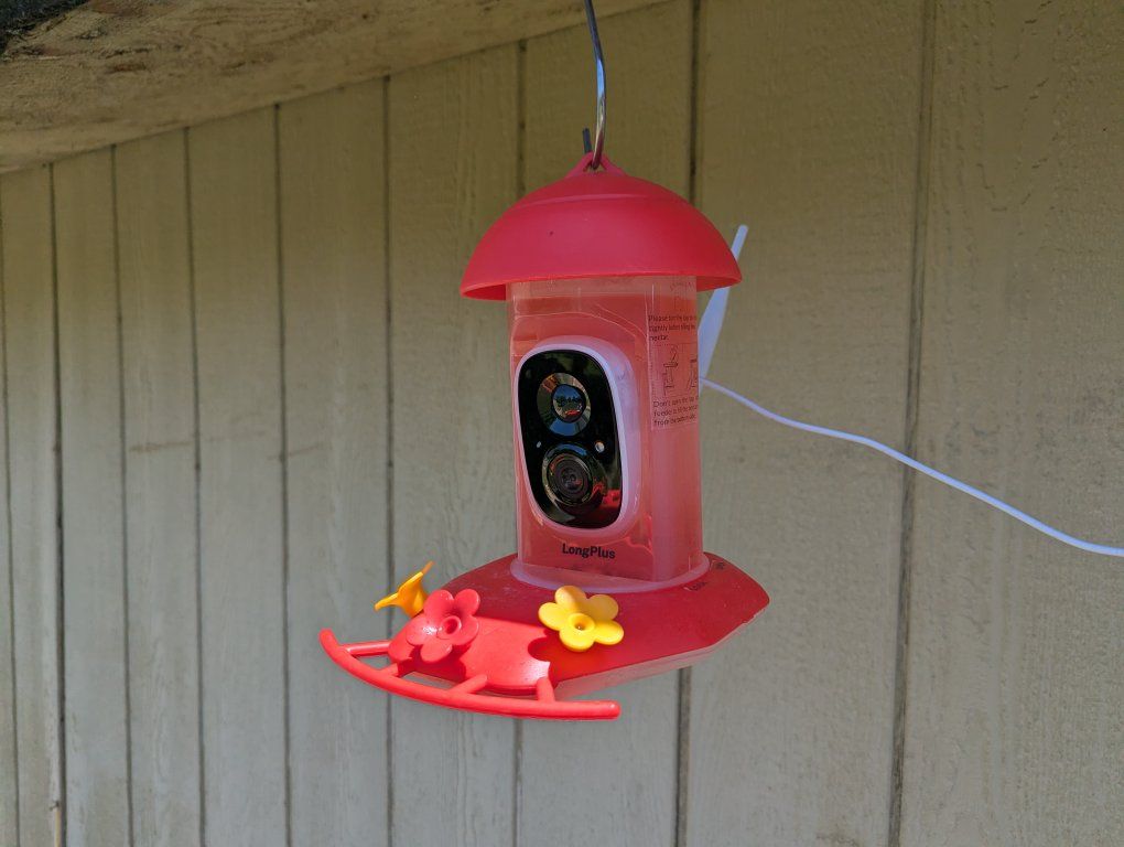 Hummingbird feeder/camera with solar panel and wifi