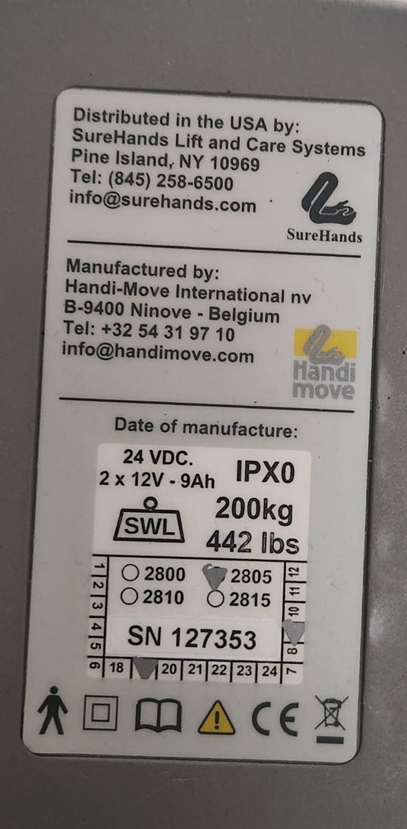 Handi-Move 2805 IR Ceiling Lift & Complete Track System