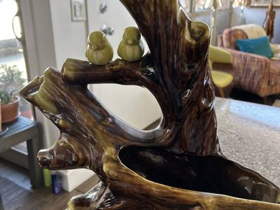 Vintage Phil-Mar Ceramic Lamp Planter with Birds