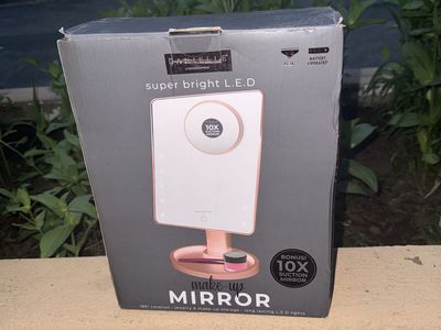 Danielle Creations Super Bright LED Makeup Mirror with 10x Magnification, Rose Gold
