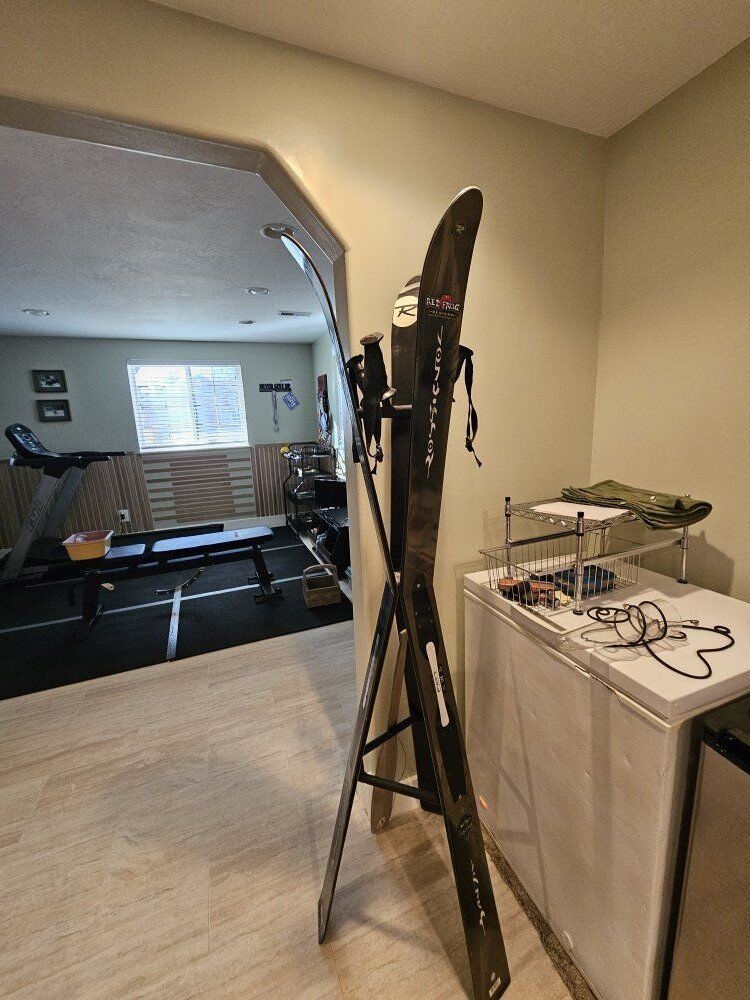 Ski and Pole coat rack