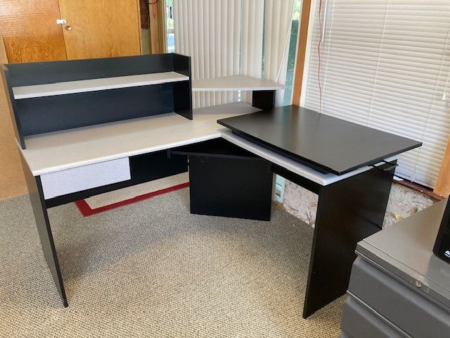 Desk, Filing Cabinet, Standing Desk, and Chair - buy one or all.
