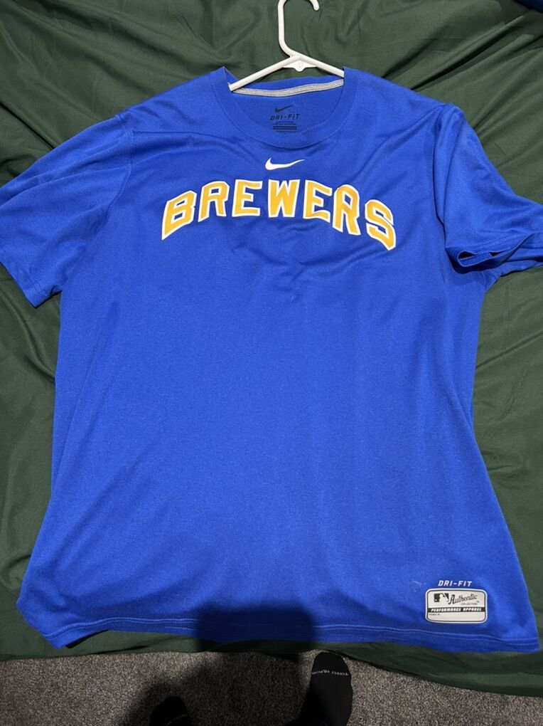 Nike MLB Baseball Milwaukee Brewers Dri Fit