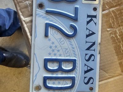 Kansas 2017 License Plate 872 BDO - Collectible Automotive Memorabilia