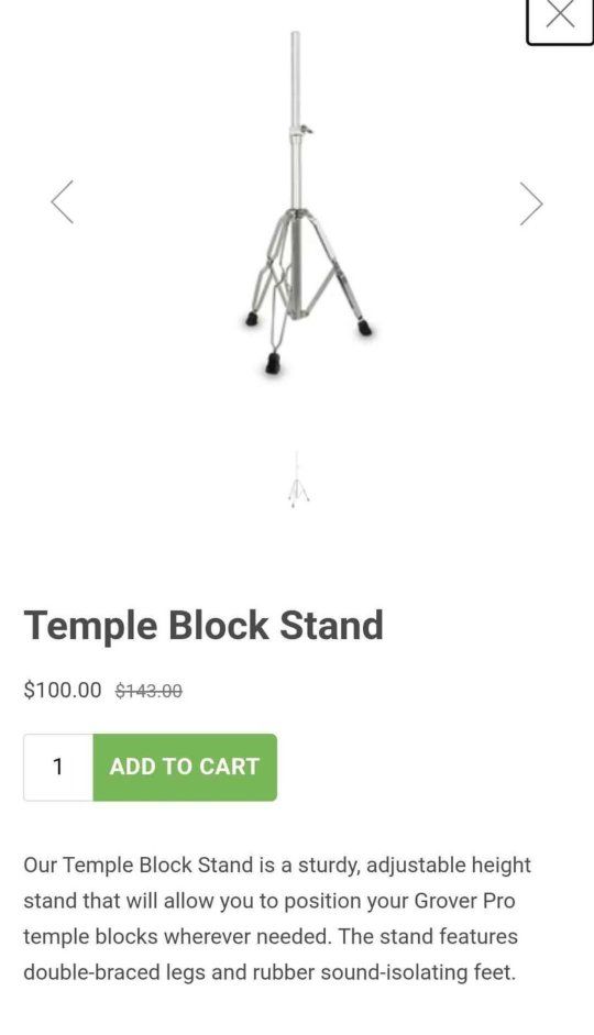 grover pro percussion temple stand