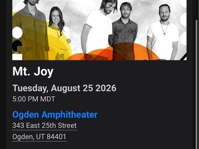 Mt. Joy Tickets (2) Ogden Twilight Aug 25
