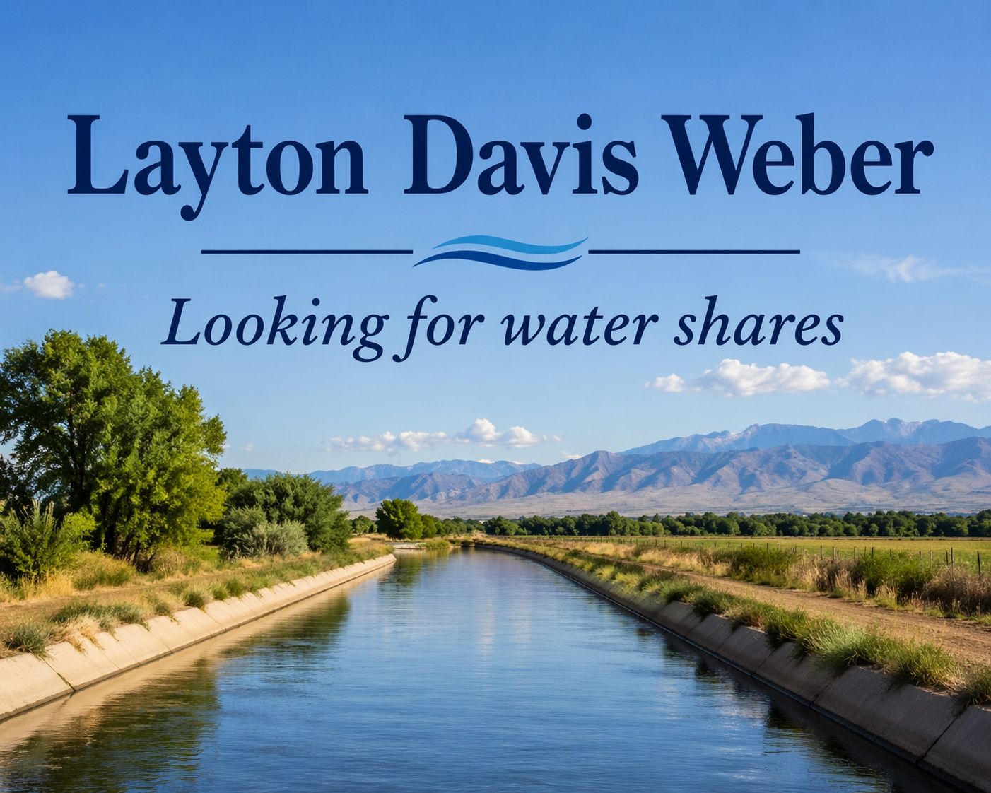 Layton Canal, Weber Davis Canal Water Share
